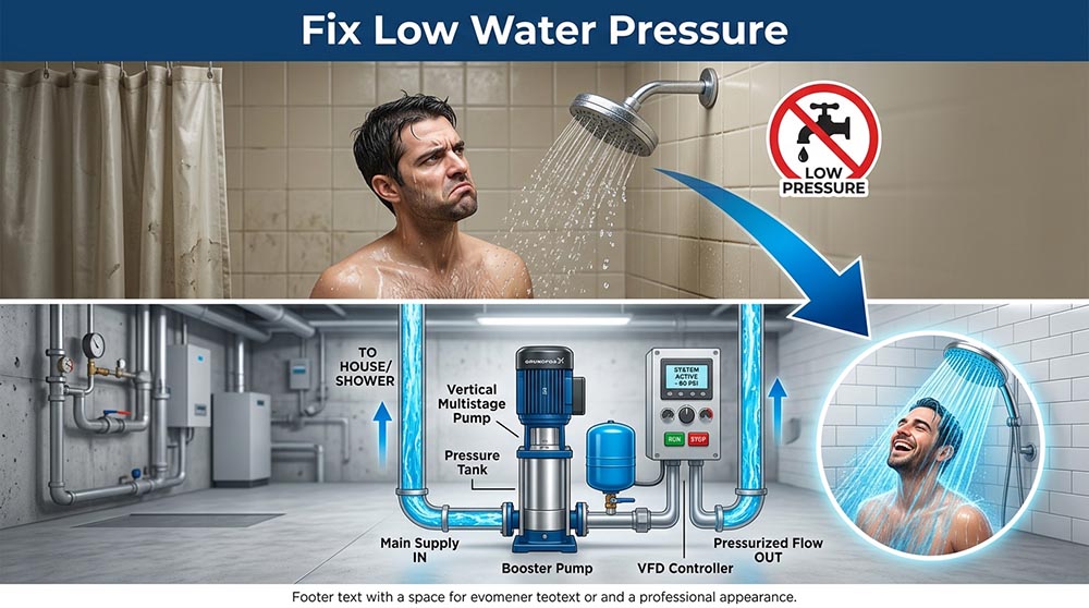 ¿Cansado de duchas con poca presión de agua? Solucione la baja presión de agua de una vez por todas. ¿Cansado de duchas con poca presión de agua? Solucione la baja presión de agua de una vez por todas.