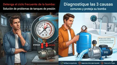Elimine el ciclo frecuente de la bomba: Soluci&oacute;n de problemas en tanques de presi&oacute;n