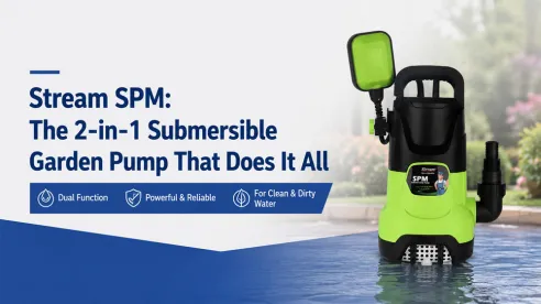 Stream SPM: La bomba sumergible para jardín 2 en 1 que lo hace todo.