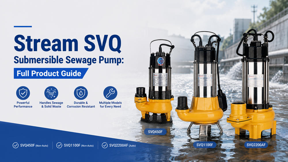 Bomba sumergible para aguas residuales Stream SVQ: Guía completa del producto