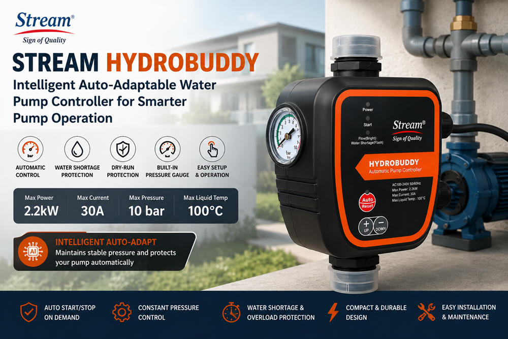 Stream Hydrobuddy: Controlador inteligente adaptable para bombas de agua Stream Hydrobuddy: Controlador inteligente adaptable para bombas de agua
