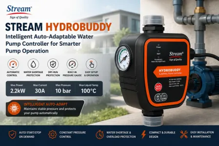 Stream Hydrobuddy: Controlador inteligente adaptable para bombas de agua