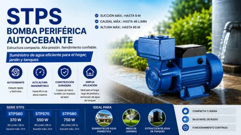 Stream STPS: Bomba periférica autocebante para agua doméstica