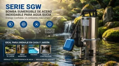 Stream SGW: Bomba Sumergible de Acero Inoxidable para Agua Sucia