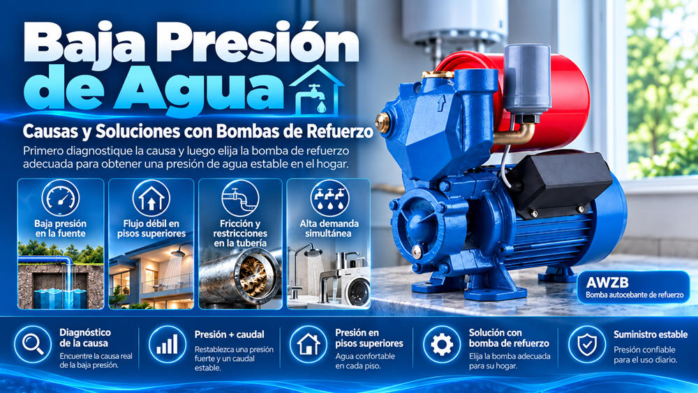 Baja presión de agua: causas y bombas de presión Baja presión de agua: causas y bombas de presión
