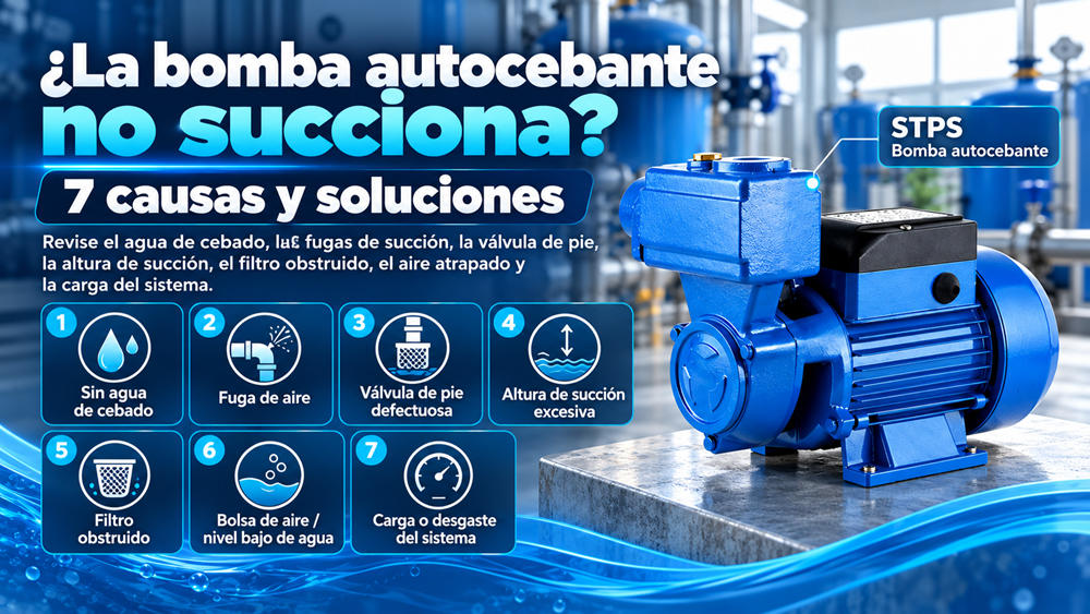 Bomba autocebante sin succión: 7 causas y soluciones Bomba autocebante sin succión: 7 causas y soluciones