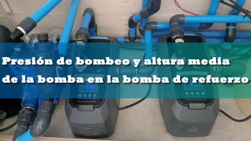 Presión de bombeo y altura media de la bomba en la bomba de refuerzo