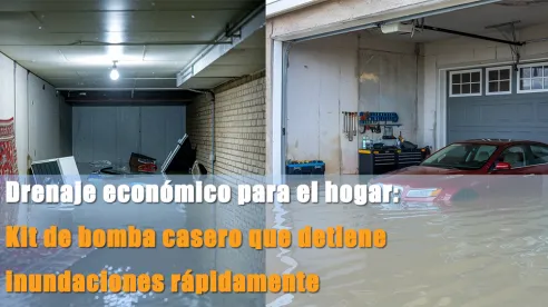 Prevención de inundaciones asequible: Kit de drenaje ligero con bomba y cesta