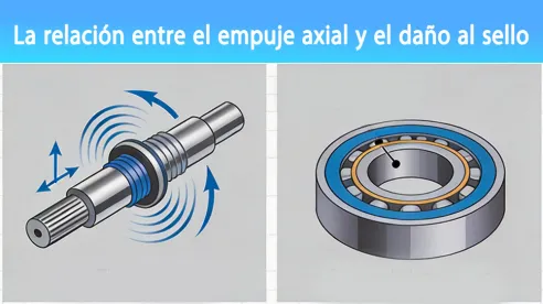 La relación entre el empuje axial y el daño del sello