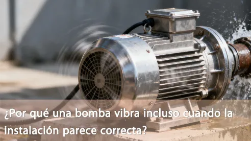 ¿Por qué una bomba vibra incluso cuando la instalación parece correcta?