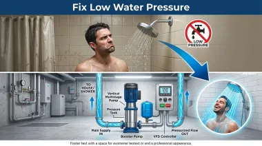 &iquest;Cansado de duchas con poca presi&oacute;n de agua? Solucione la baja presi&oacute;n de agua de una vez por todas.